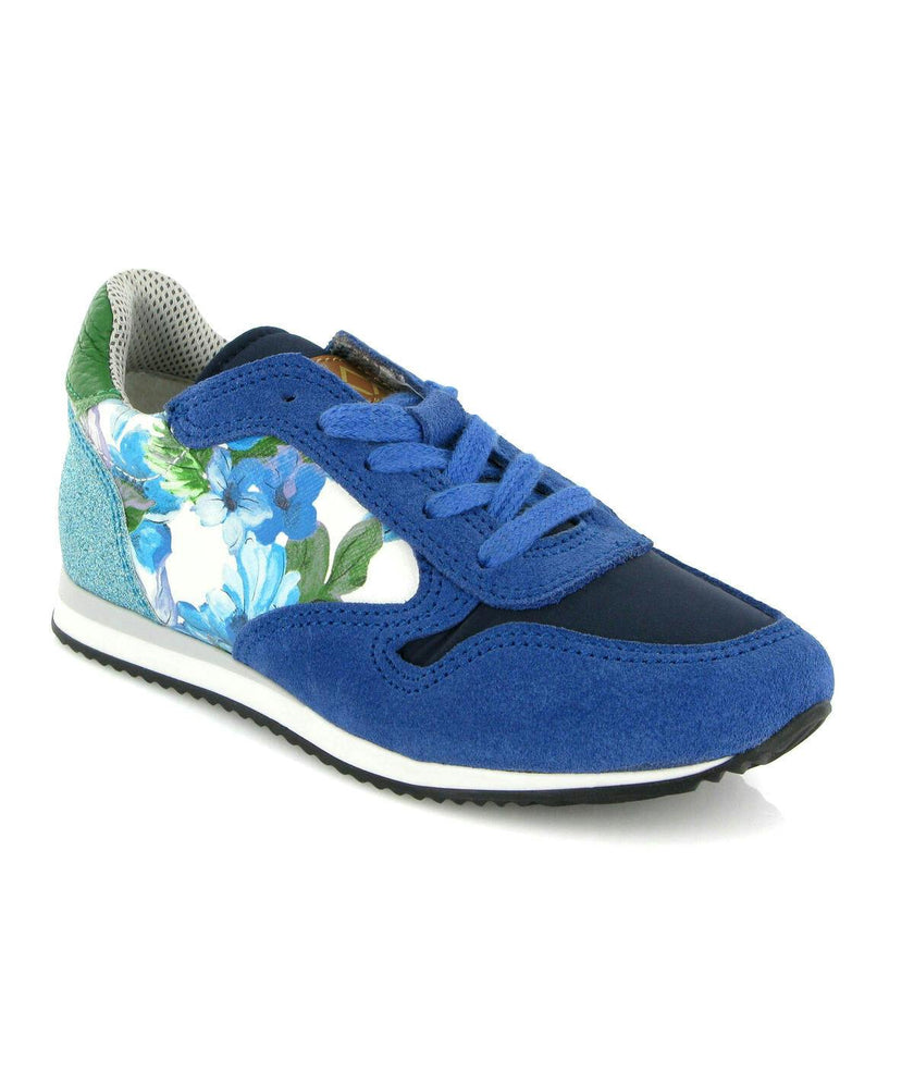 Leather & Textile Runner, Blue Multi