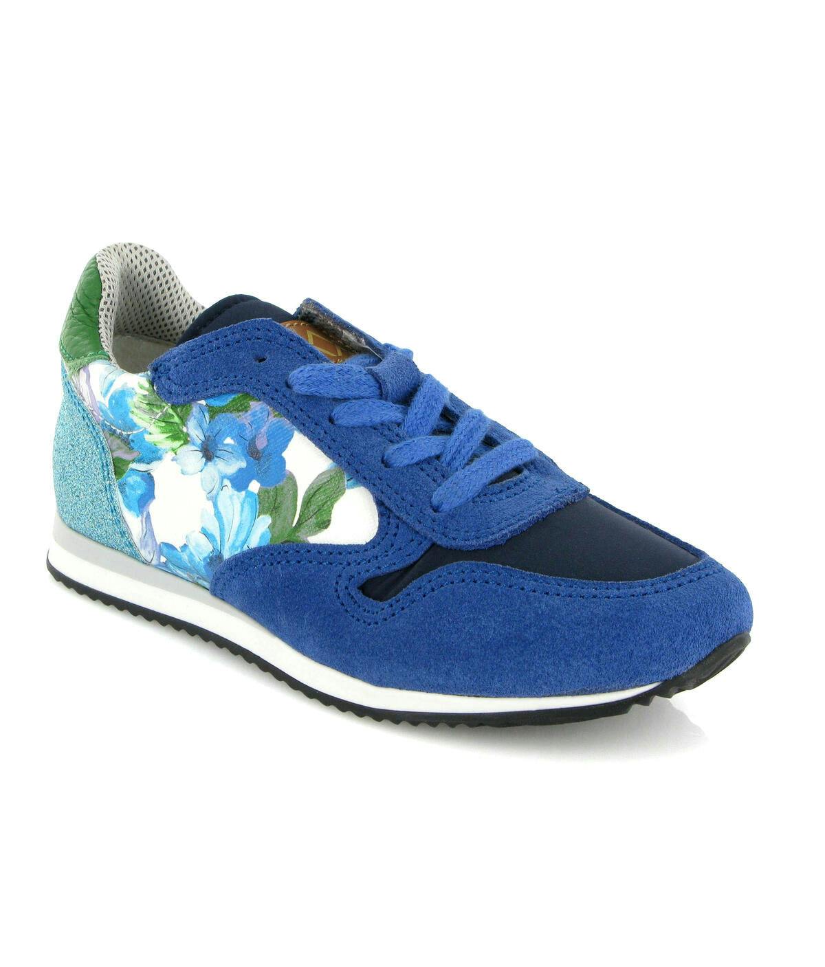 Leather & Textile Runner, Blue Multi