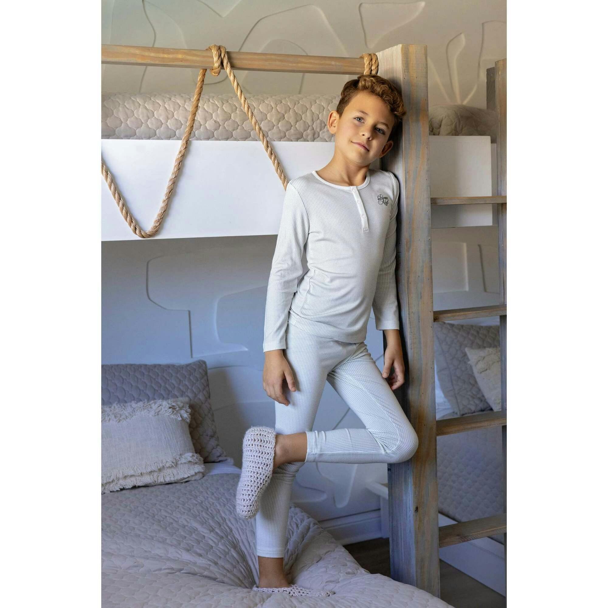 Gingham Loungewear Set, Boys