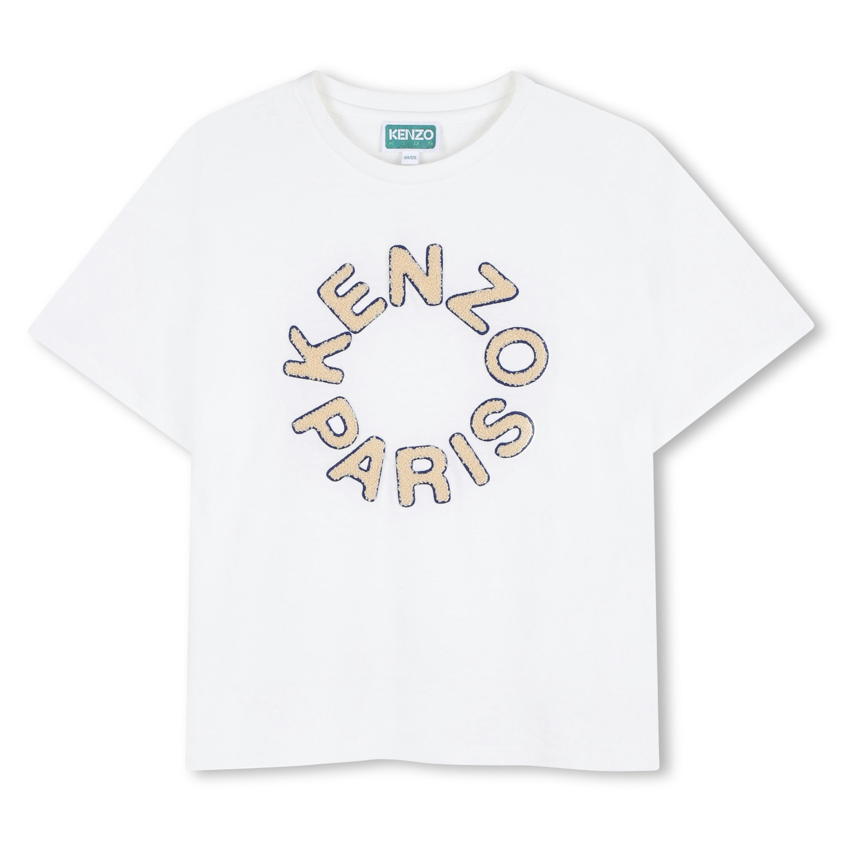 White Paris Embroidered Logo Tee