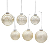 Kurt Adler 60-80 MM Shiny and Matter Platinum Mercury Glass Balls, 20-Piece Set