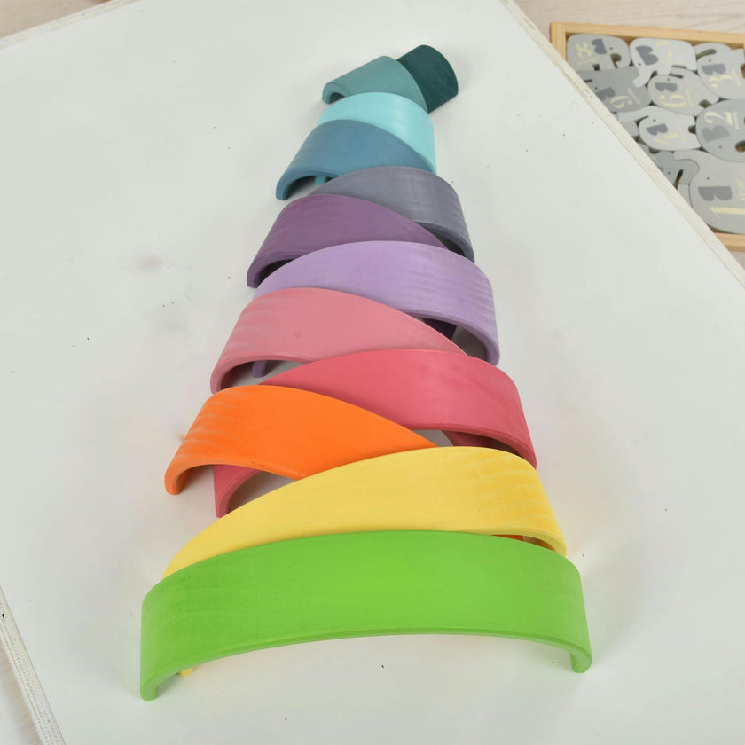 Avenlur Wooden Rainbow Stacker Blocks