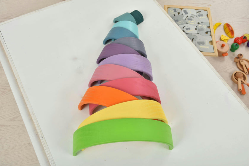 Avenlur Wooden Rainbow Stacker Blocks