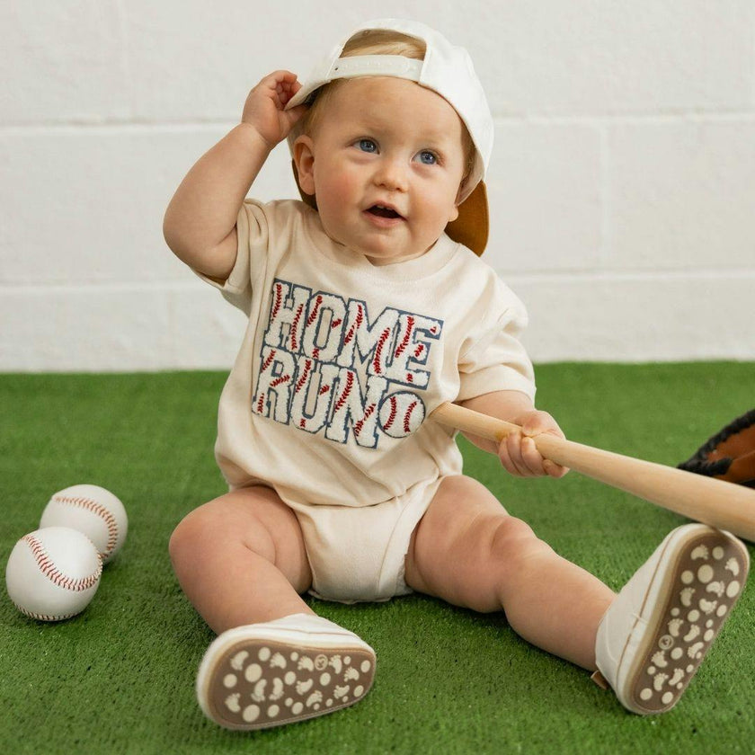 Home Run Patch Short Sleeve Romper