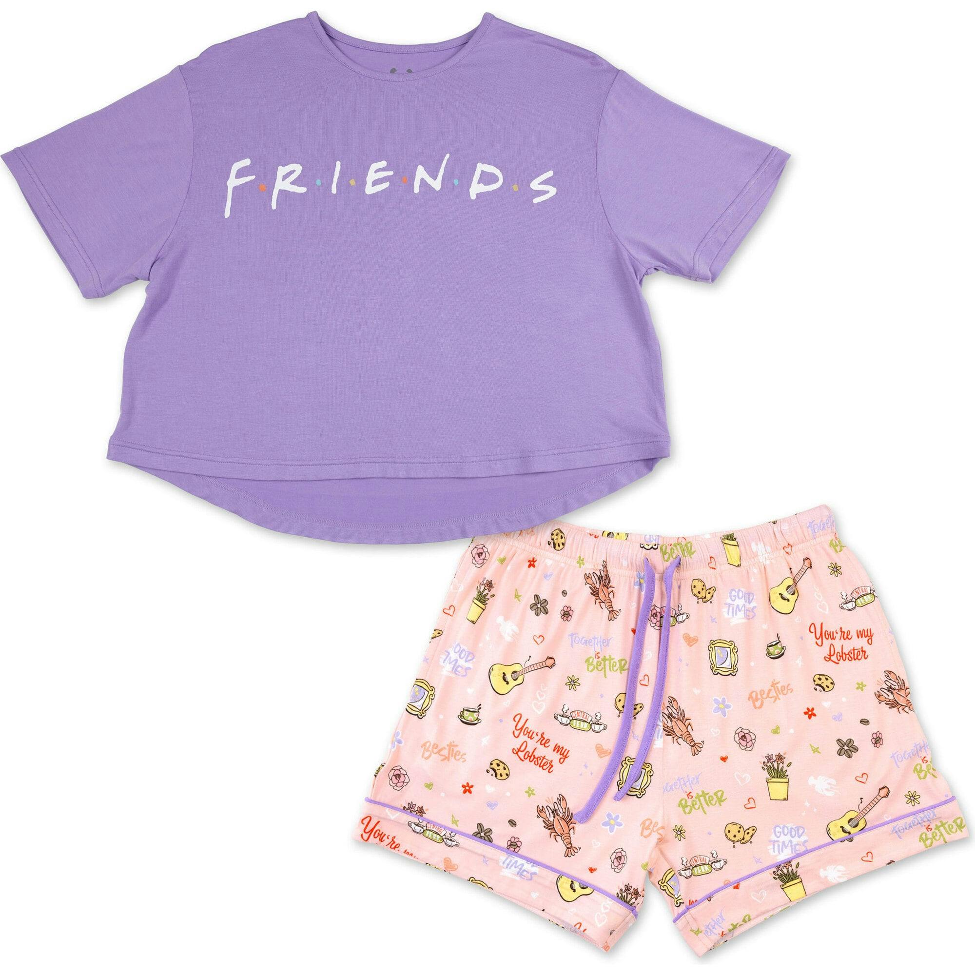 Friends: You're My Lobster Bamboo Women's Pajama Shorts Set