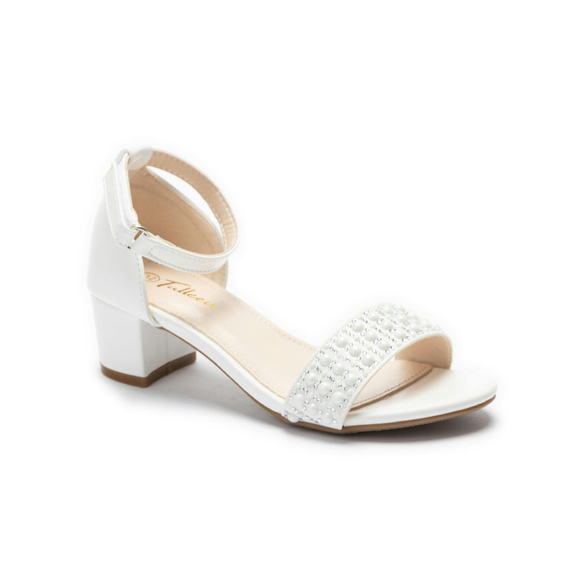 White Callista Pearl Sandals