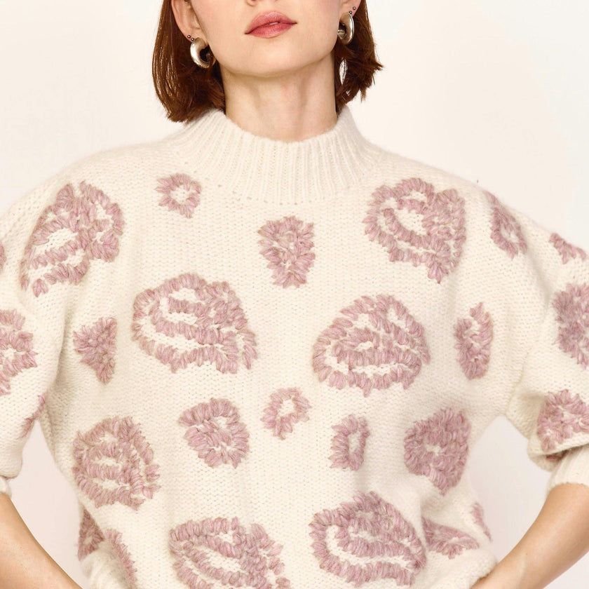 Cusco Waterlily Pullover in Ivory/Fawn