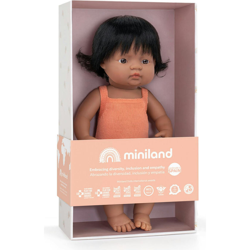 Colourful Edition Collection - Baby Doll Hispanic Girl 15” (salmon rompers)