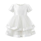 White Suttona Satin Bow Dress