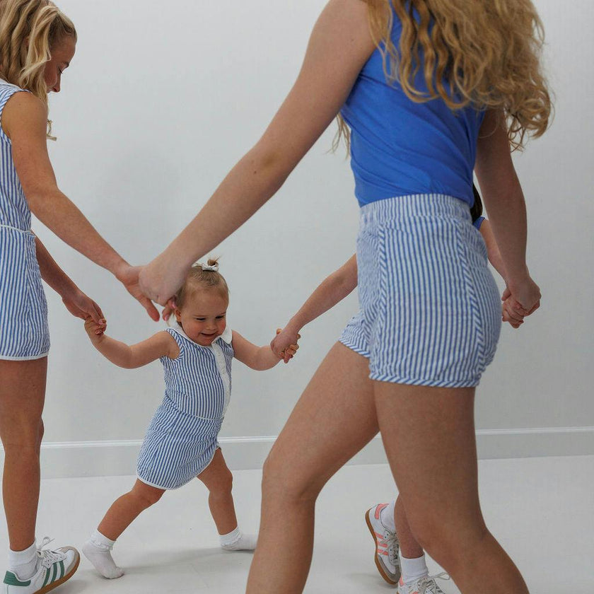 Girls Seersucker Super Short