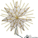 14-Inch 7-Point Natural Capiz Star Lighted Treetop