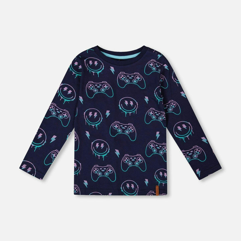 Long Sleeve Organic Cotton Allover Print Tee