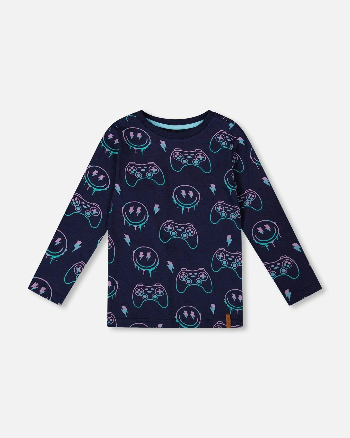Long Sleeve Organic Cotton Allover Print Tee