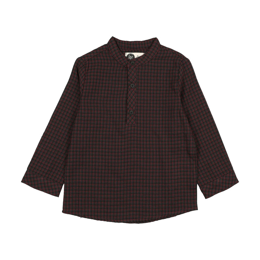Plaid Collar Boys Shirt