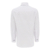 White Circle Print Dress Shirt