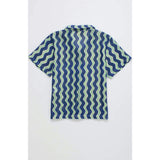 WAVY MESH SHIRT BLUE