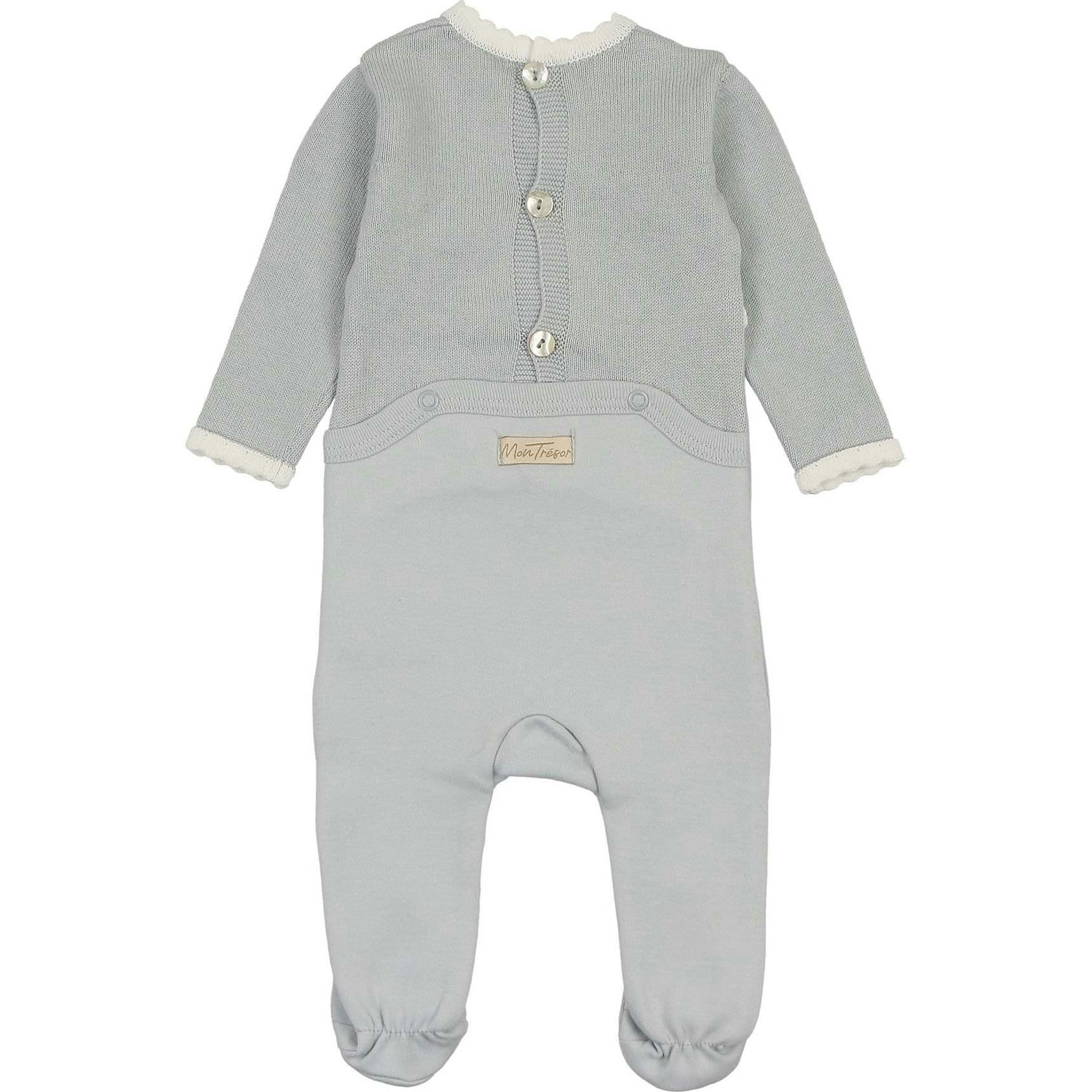 Classic Wrap Layette Set Blue Dawn