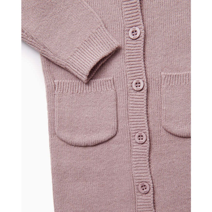 Chunky Ribbed Knit Round Neck Long Sleeve Fitted Romper