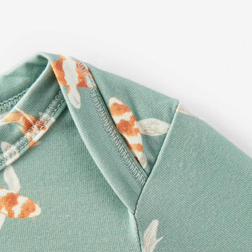 Swimming Koi Cotton Stretch Short Sleeve One Piece