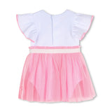 White & Pink Floral Baby Dress