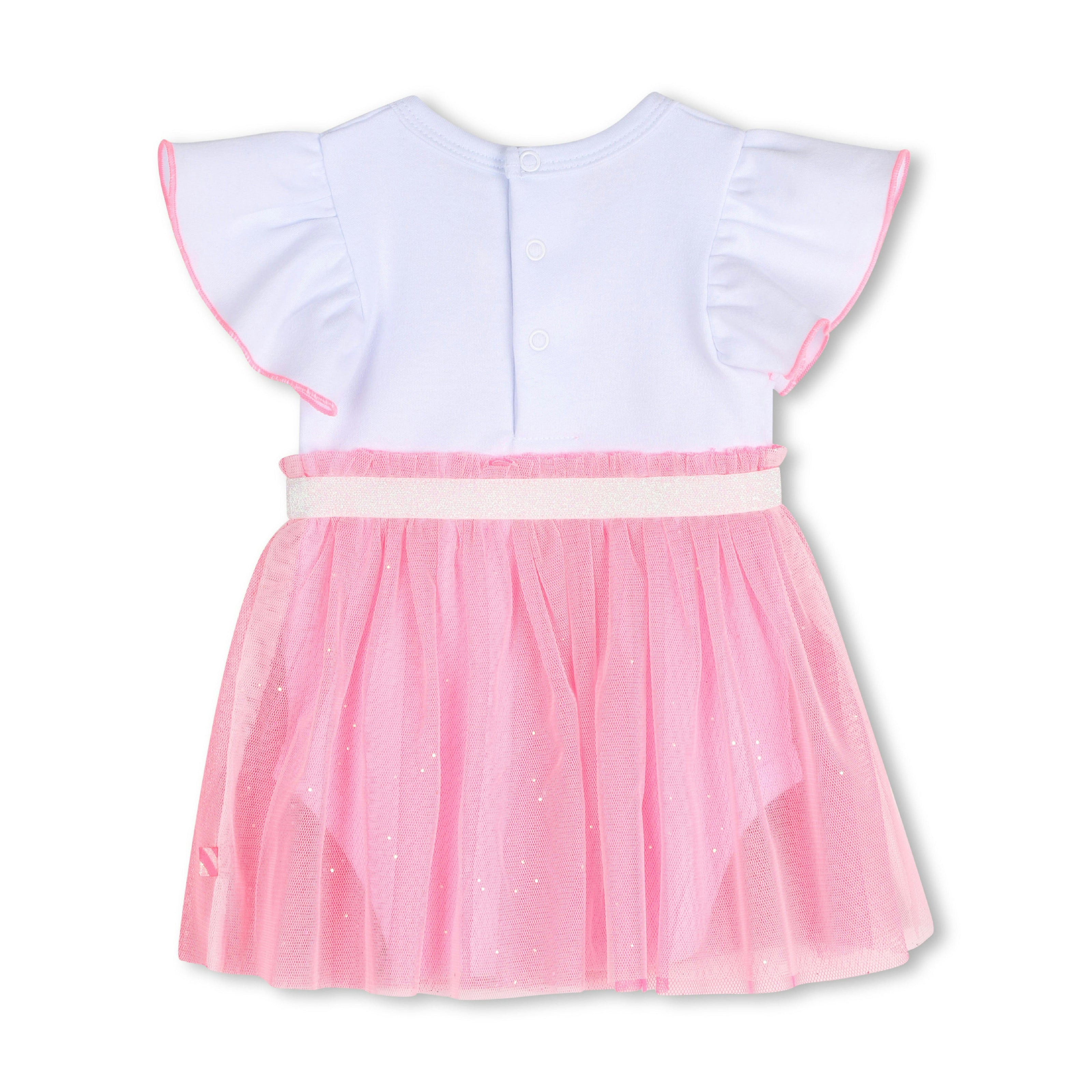 White & Pink Floral Baby Dress