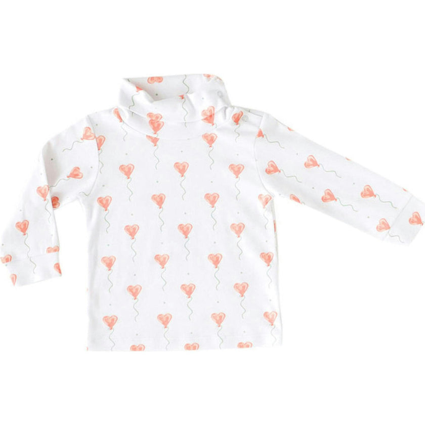 White Heart Balloon Turtleneck