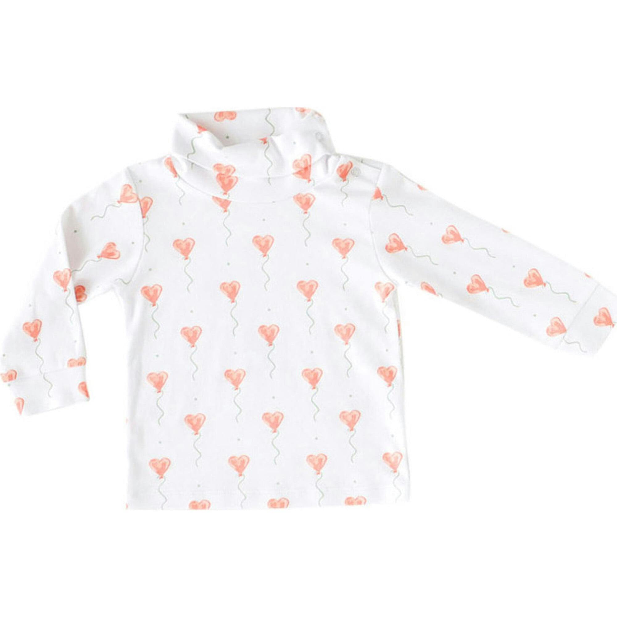 White Heart Balloon Turtleneck
