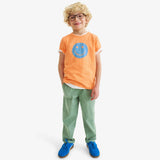 Kids garment dyed stretch chino pocket pant