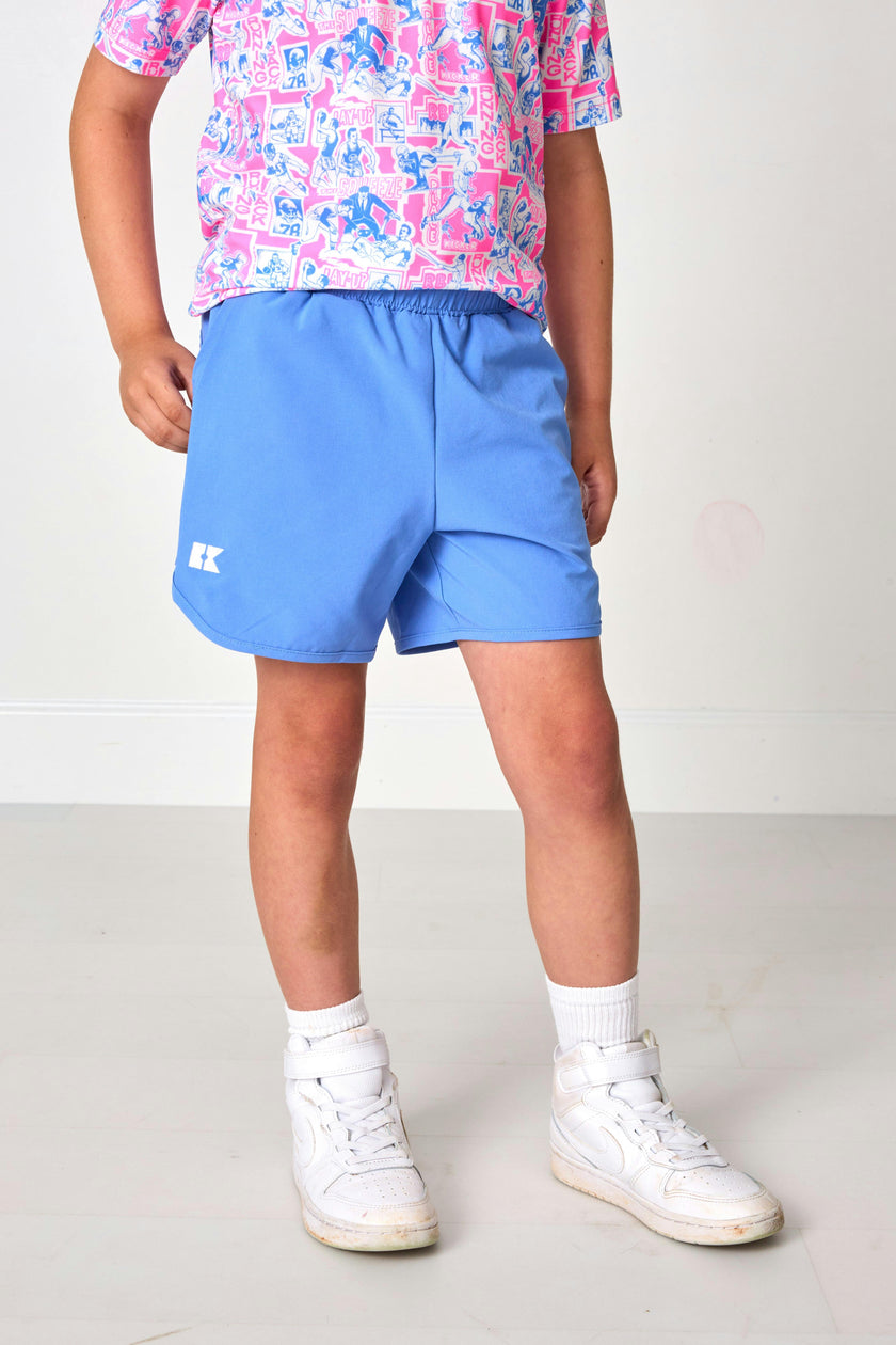 sky blue super short