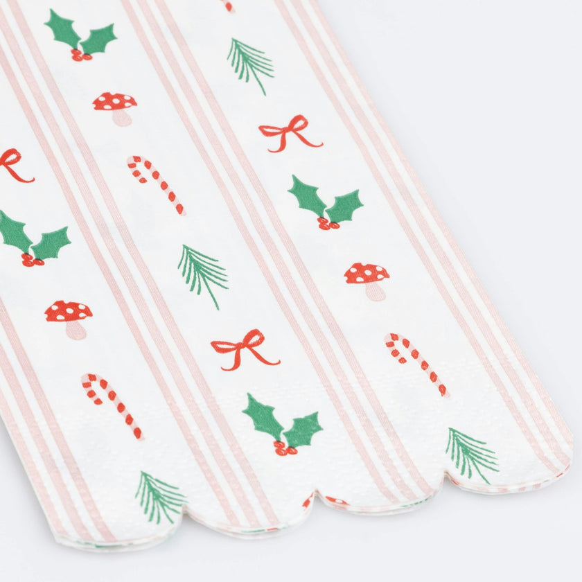 Festive Icon Stripes Guest Towels
