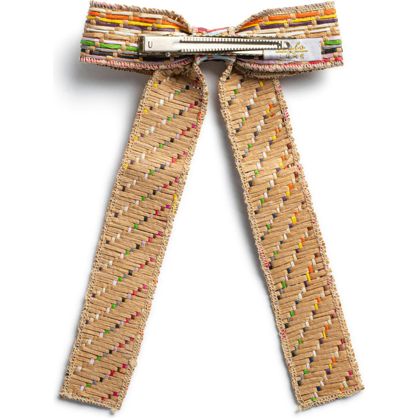 Tabitha Luxe Linen Long Tail Clip