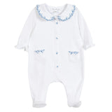 TARTINE ET CHOCOLAT Blue Fleur Embroidered Pyjama