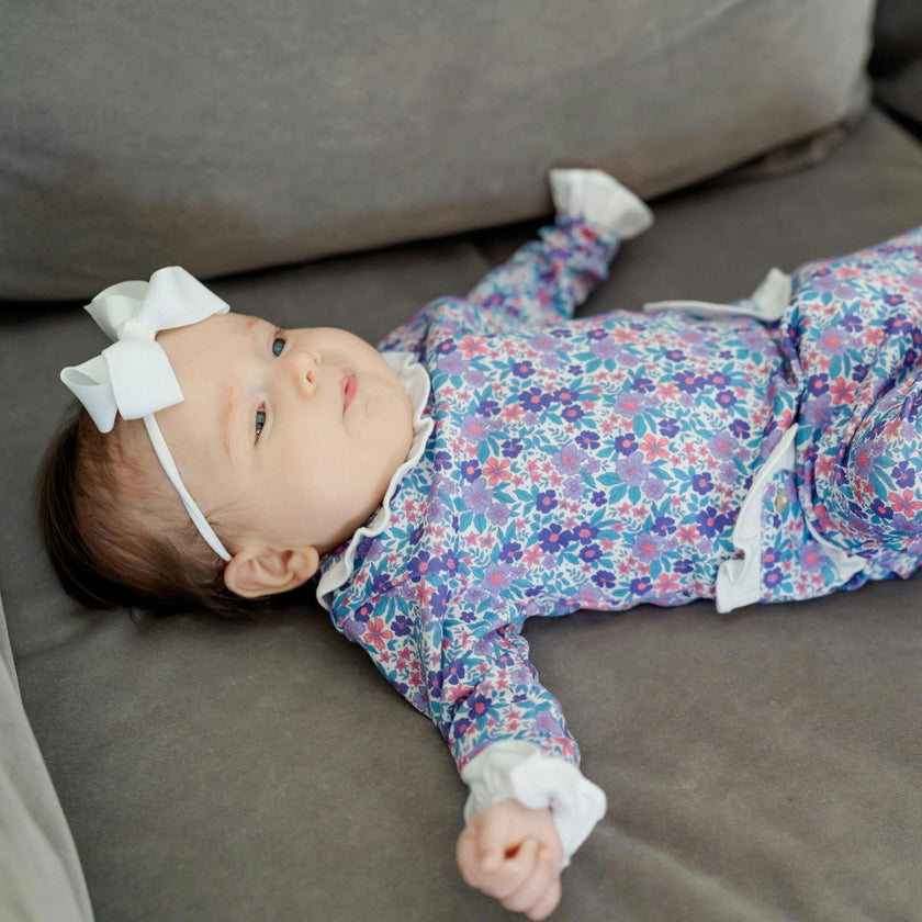 Lucy Girls' Romper Blackberry Floral