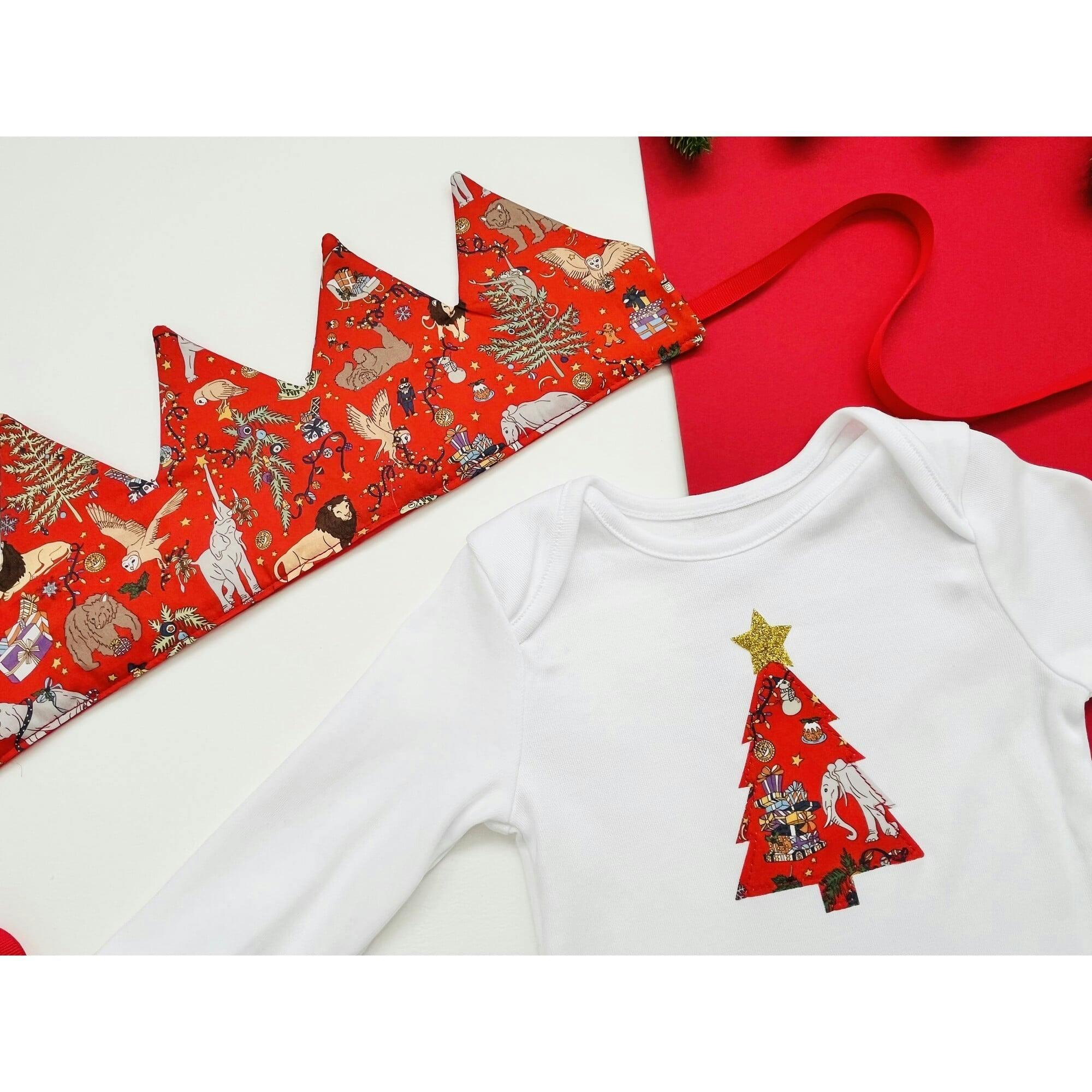 My Little Shop UK X Maisonette Exclusive Liberty Of London Baby'S First Christmas Gift Set, Red