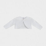 Enya Girl Bolero 3/4 Sleeve, White Grape Embroidery