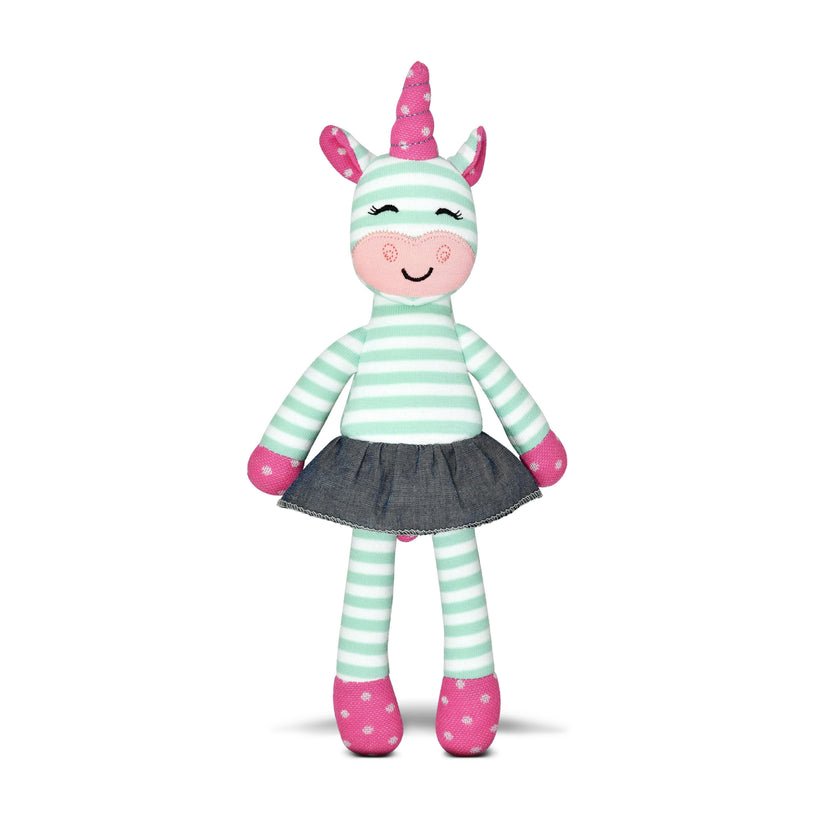 Tiny Dancing Unicorn - Mint Stripe