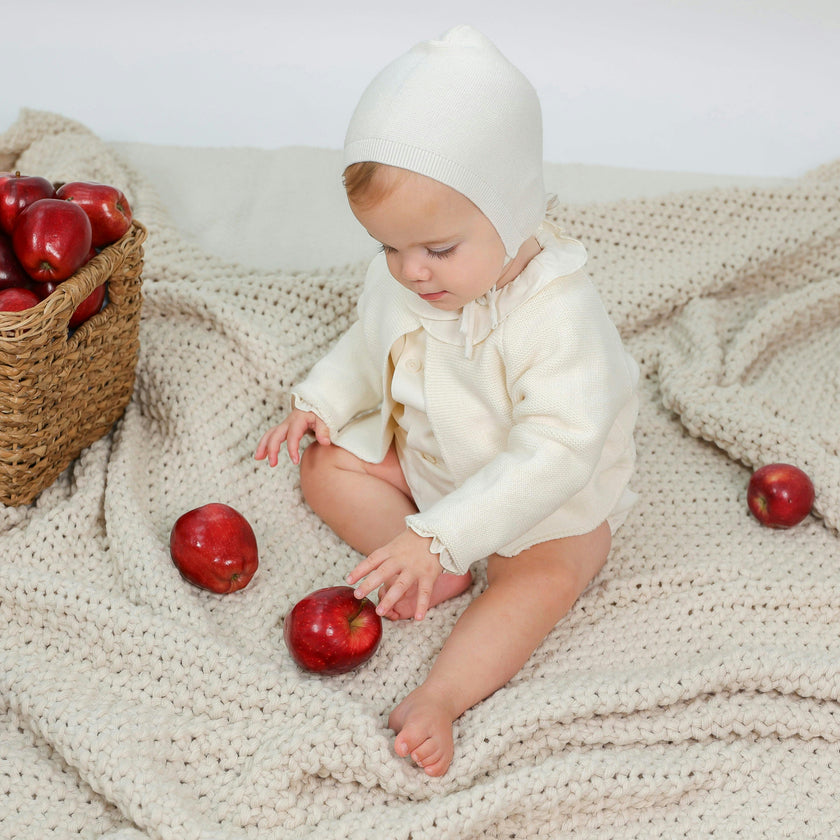Woven 2Pc Set and Cardigan Cream