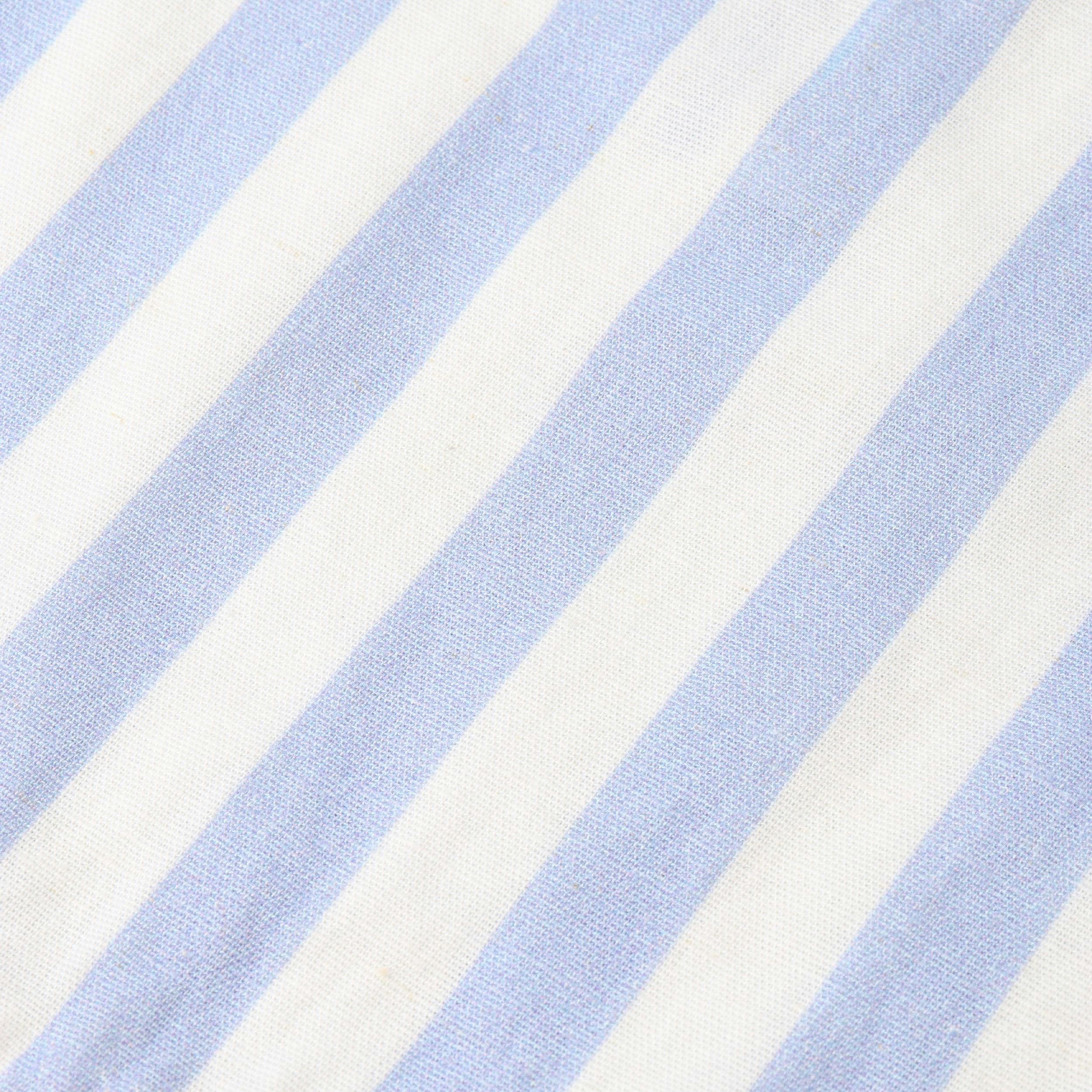 Organic Collared Romper - Blue Stripes
