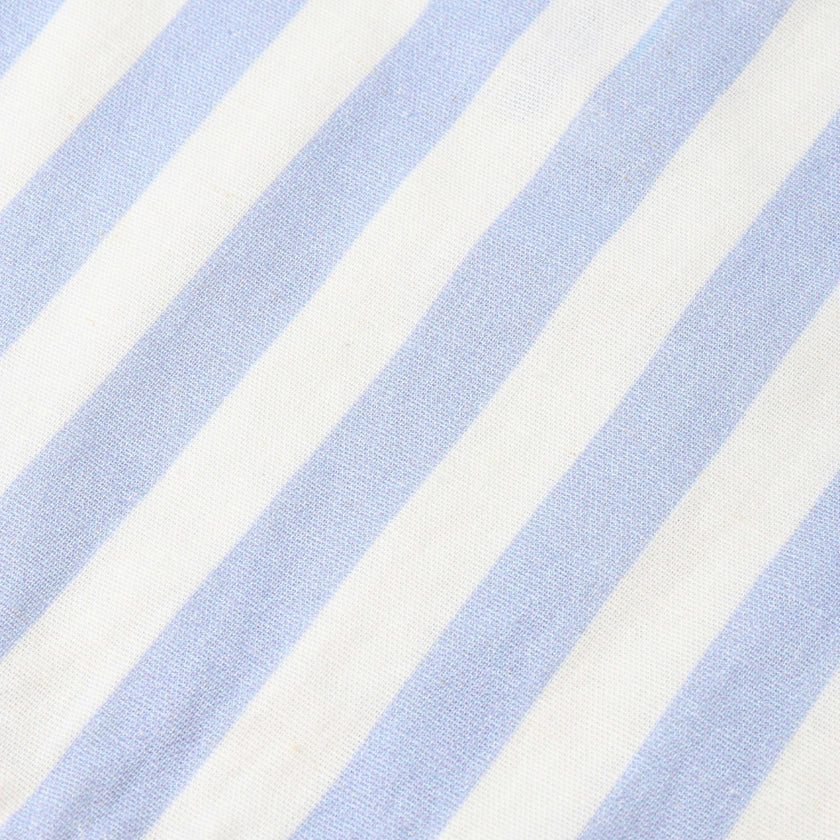 Organic Ruffle Top & Pants Set - Blue Stripes