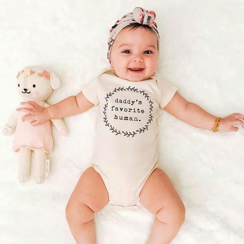 Daddy's Favorite Human Organic Baby Bodysuit