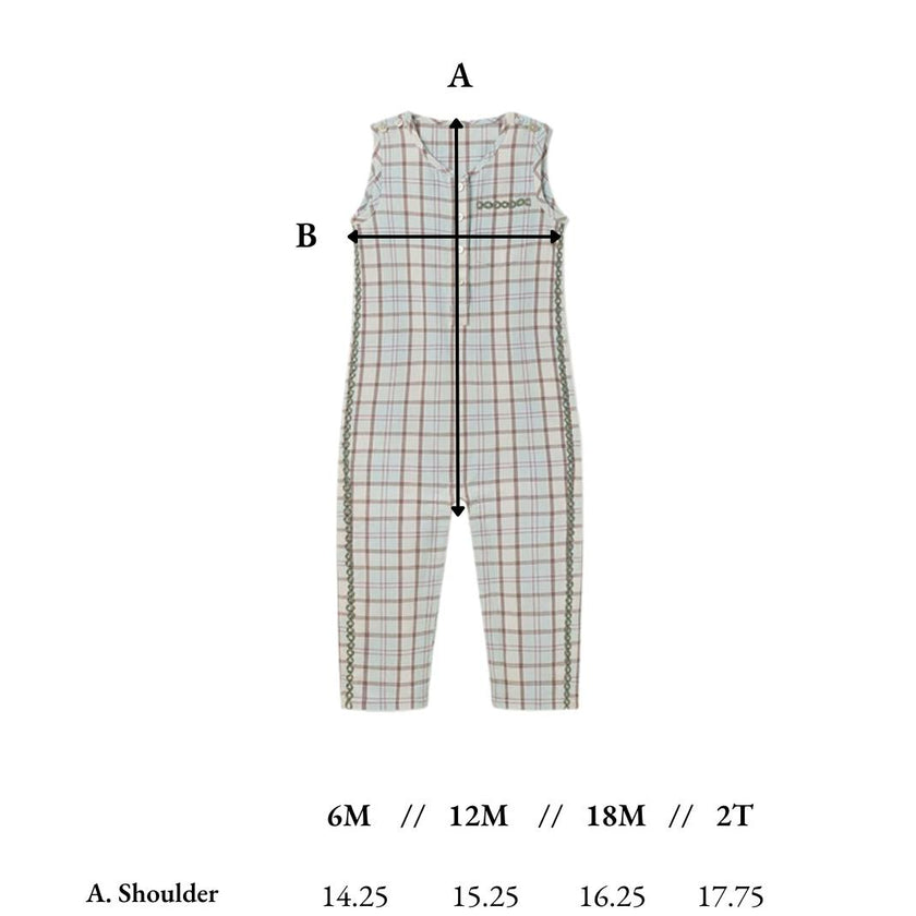 Jonathan Romper in Powder Plaid