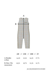Jonathan Romper in Powder Plaid
