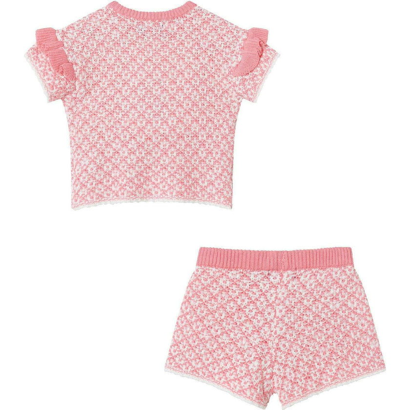 Kids Girls Tie-Front Top & Short Set
