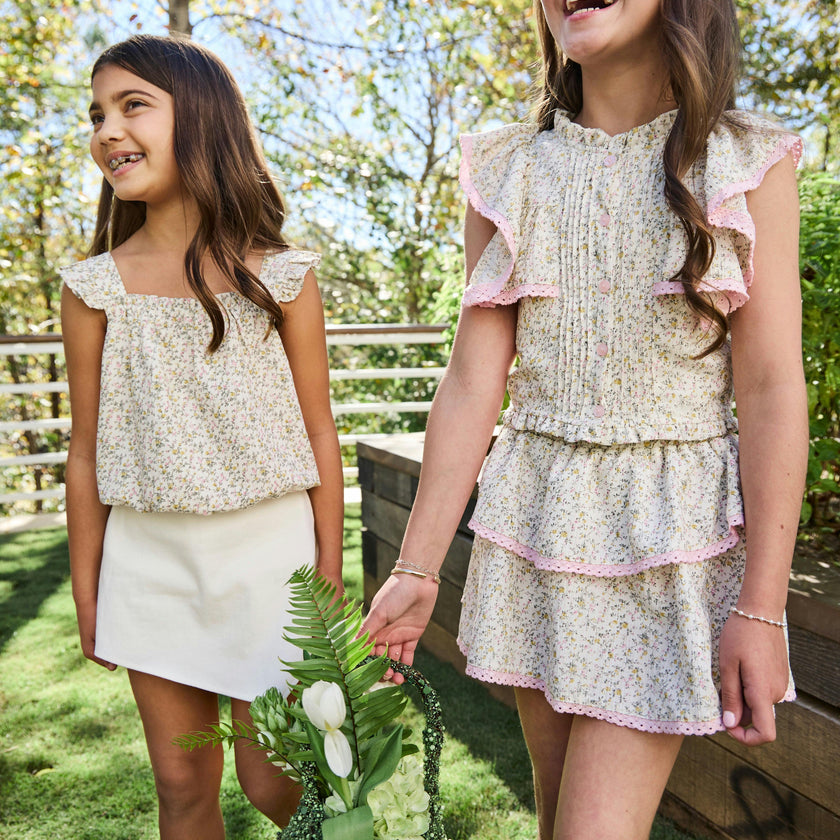 Talia Top Cream Ditsy