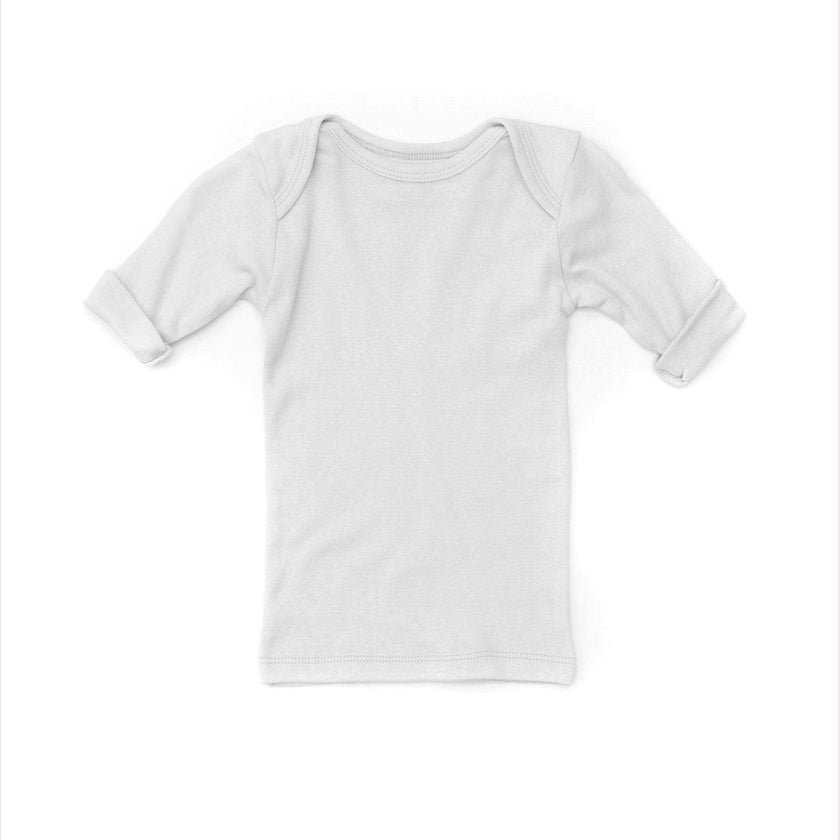 Rib Lap Shoulder Tee Short Sleeve Pale Gray