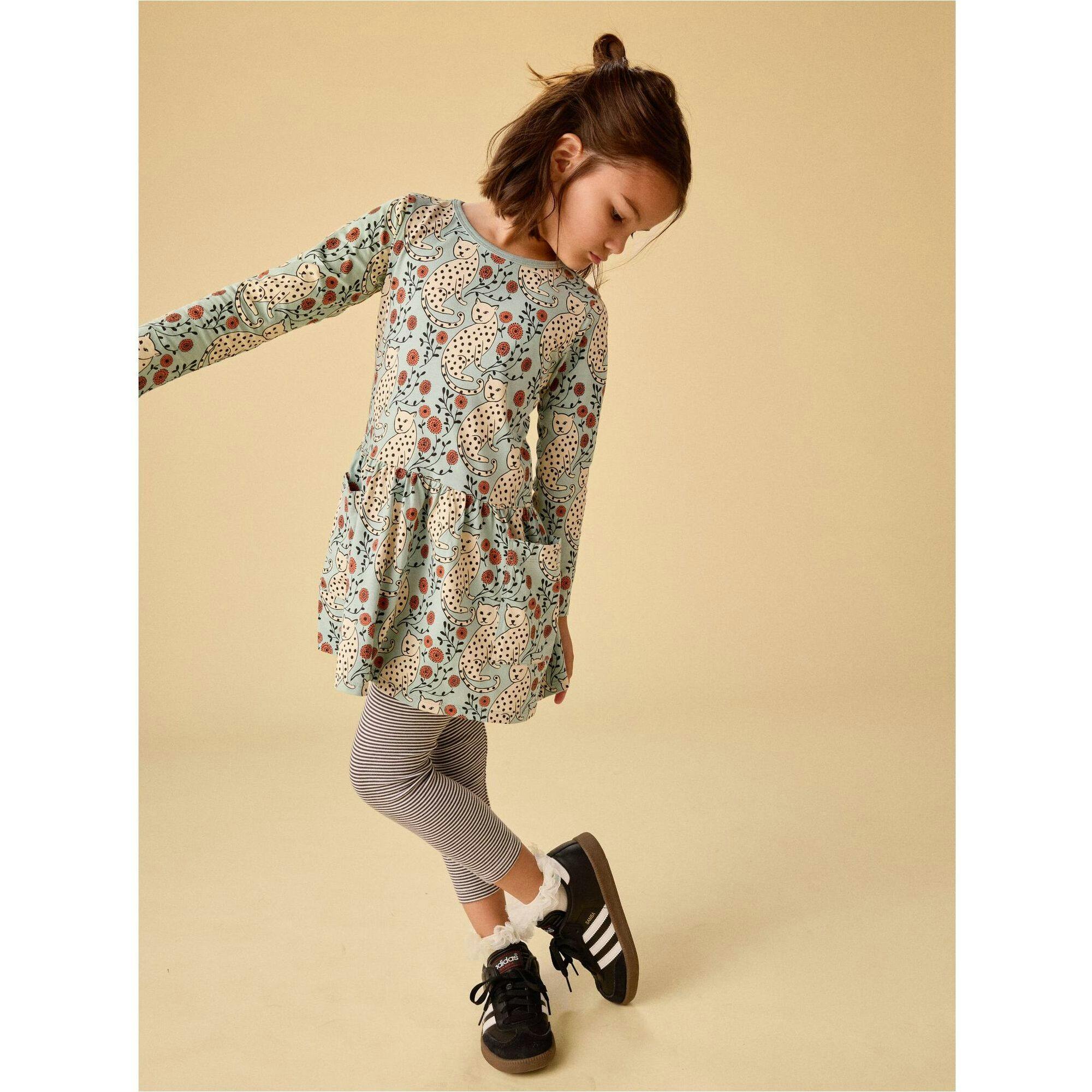 Long Sleeve Pocket Dress, Blue