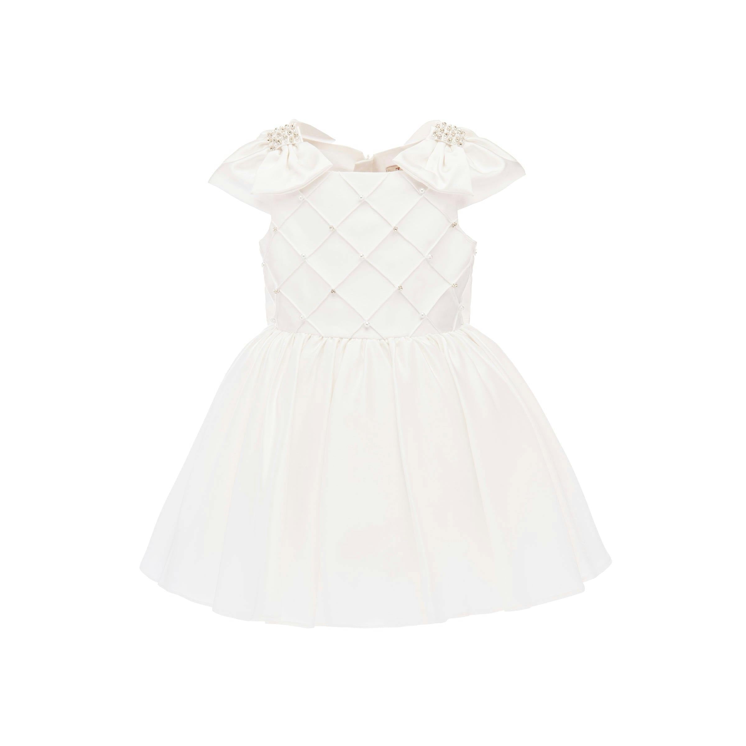 White Alondra Quilted Teacup Dress