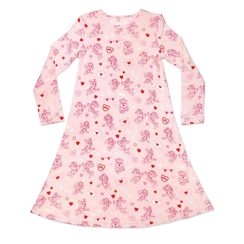 PAW Patrol: Love Paws Pink Bamboo Girls' Long Sleeve Dress