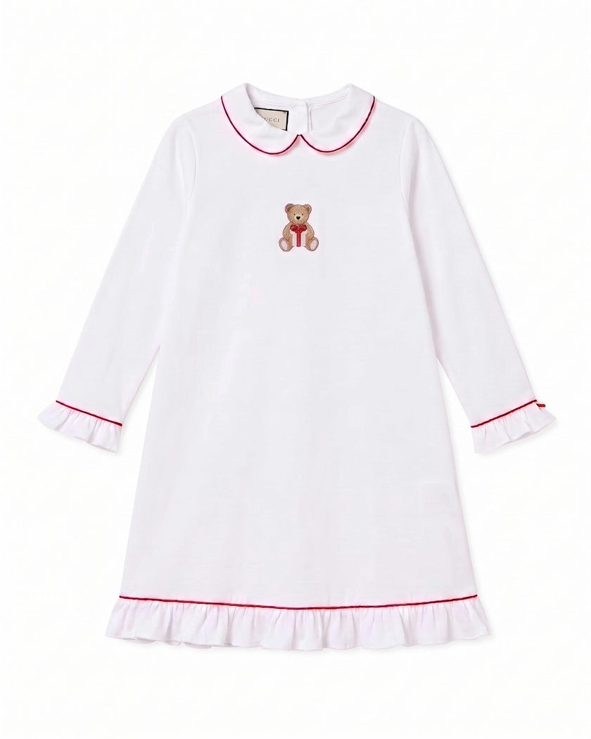 Maisonette x Petite Plume Sophia Nightgown, Merry Teddy