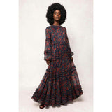 Geneva Dress in Scarlet Bloom